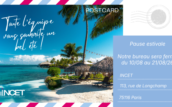 Notre bureau sera fermé du 10 au 21 août 2026 inclus.